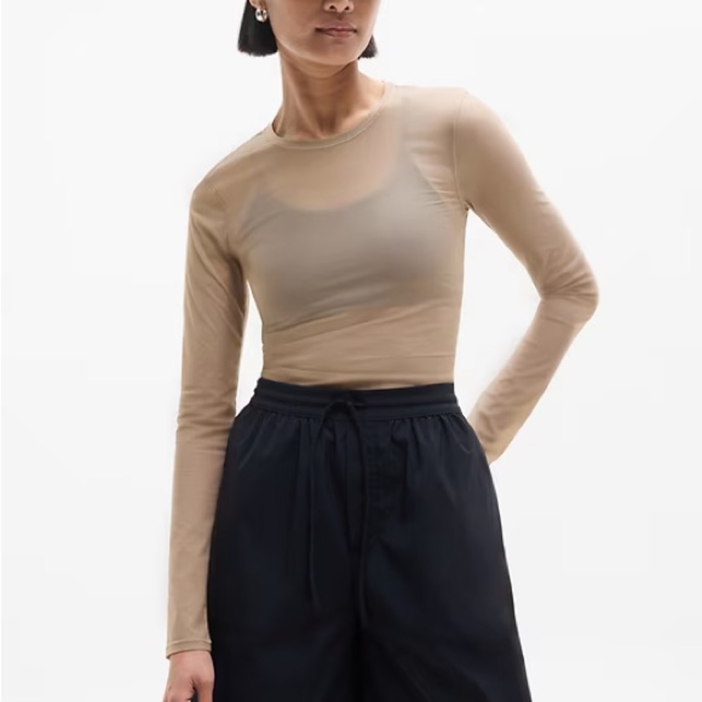 Athleta Apero Mesh Top - Tan